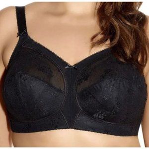 NEW GODDESS ALICE FULL FIGURE SOFT CUP WIRELESS BRA IN BLACK SIZE US 42G GD6040